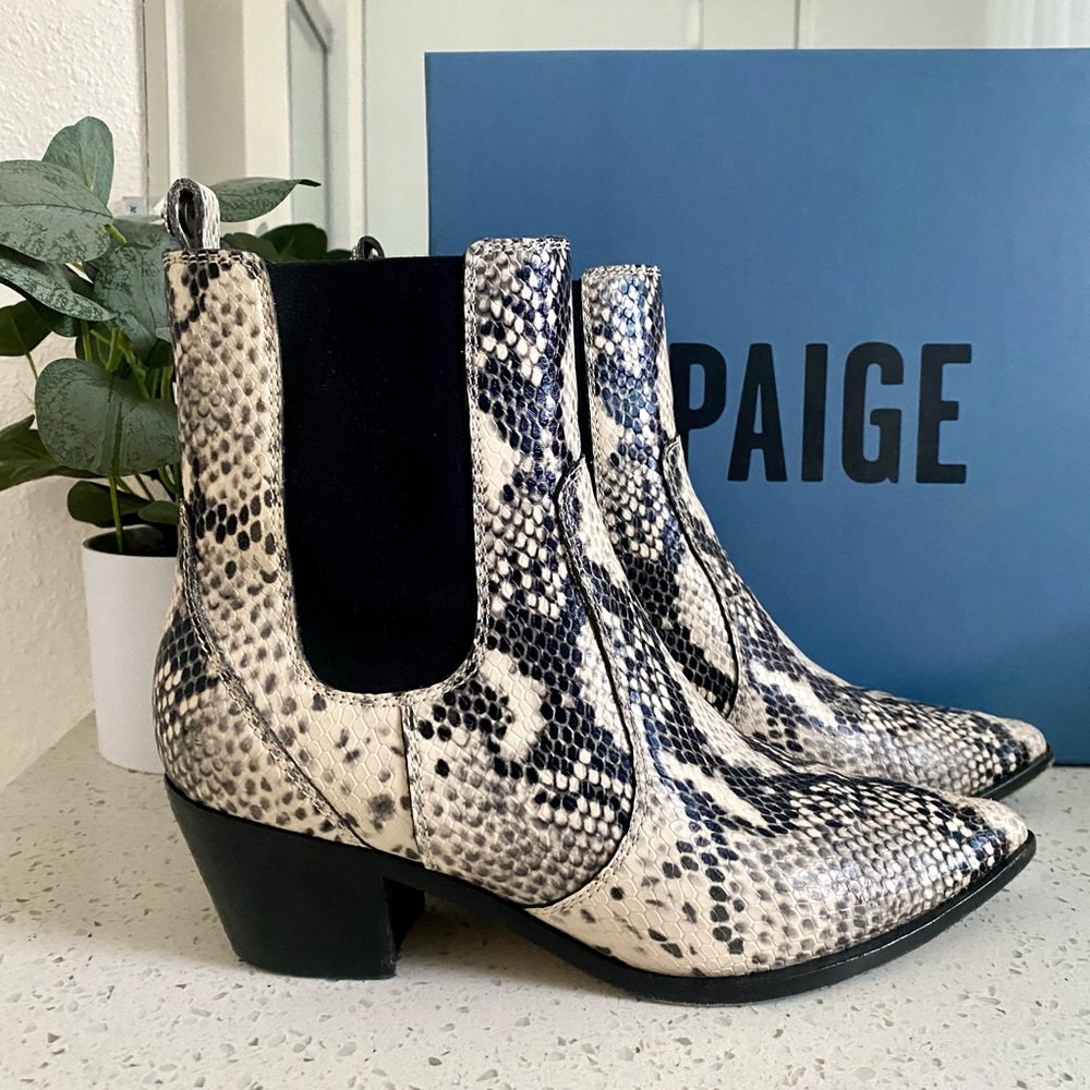 PAIGE Chelsea Snake Bootie